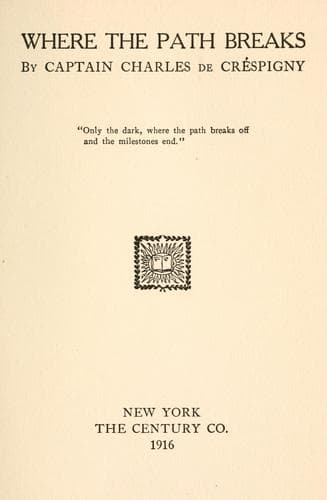 Tapa de Where the path breaks