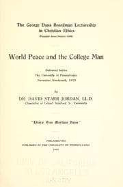 Tapa de World peace and the college man