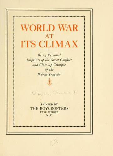 Tapa de World war at its climax