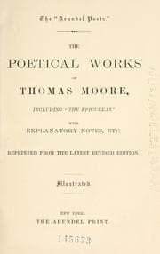 Tapa de The poetical works of Thomas Moore, including the "The Epicurean."