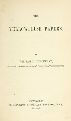 Tapa de The Yellowplush papers