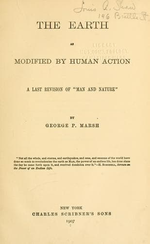 Tapa de The earth as modified by human action