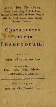 Tapa de Characteres generum insectorum, variis cum adnotationibus