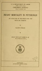 Tapa de Infant mortality in Pittsburgh