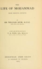 Tapa de The life of Mohammad from original sources