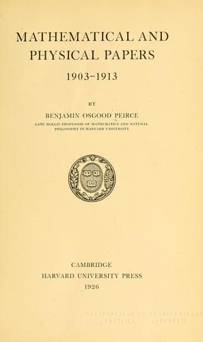 Tapa de Mathematical and physical papers, 1903-1913