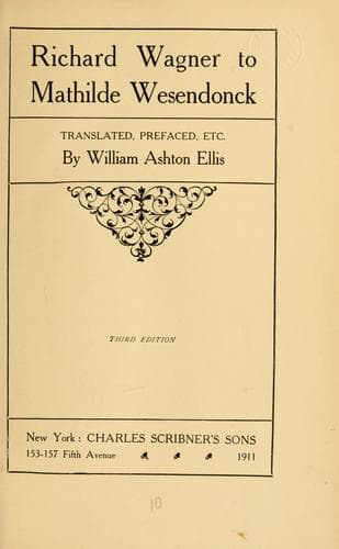 Tapa de Richard Wagner an Mathilde Wesendonk