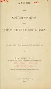 Tapa de A letter on the sanitary condition of the troops in the neighborhood of Boston