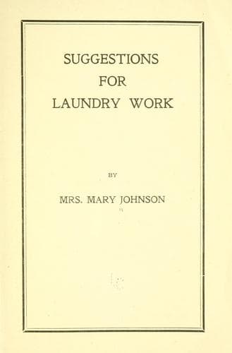 Tapa de Suggestions for laundry work