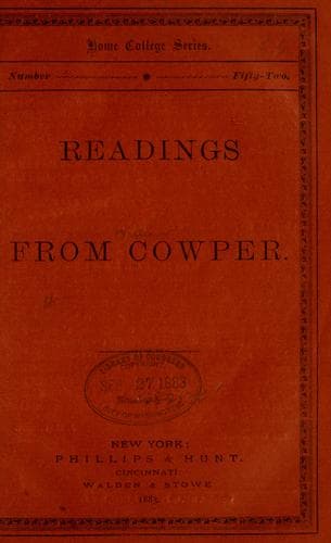 Tapa de Readings from Cowper