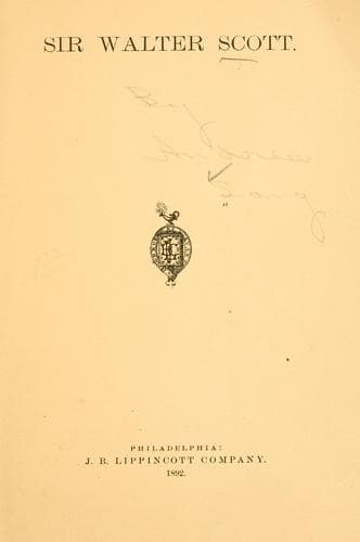 Tapa de Sir Walter Scott