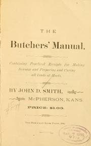 Tapa de The butchers' manual