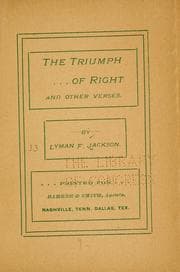 Tapa de The triumph of right, and other verses