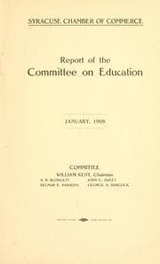 Tapa de Report of the Committee on education, January, 1908 ..