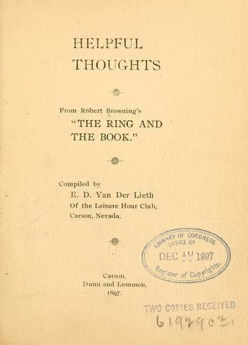 Tapa de Helpful thoughts