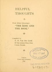 Tapa de Helpful thoughts