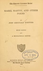 Tapa de Mabel Martin, and other poems