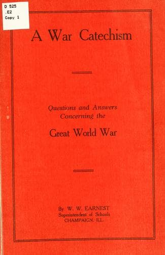 Tapa de A war catechism