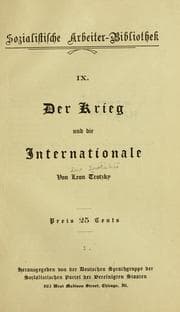 Tapa de Der krieg und die Internationale