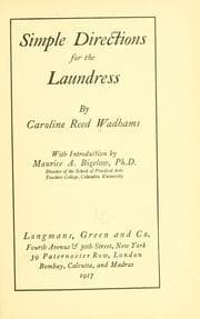 Tapa de Simple directions for the laundress