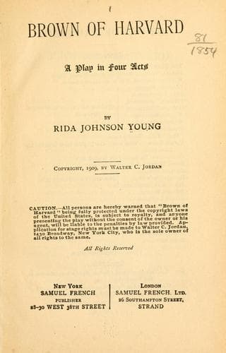 Tapa de Brown of Harvard