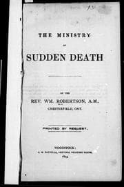 Tapa de The ministry of sudden death