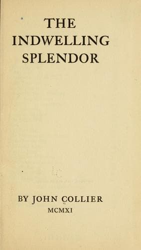 Tapa de The indwelling splendor