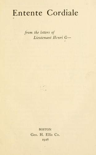 Tapa de Entente cordiale