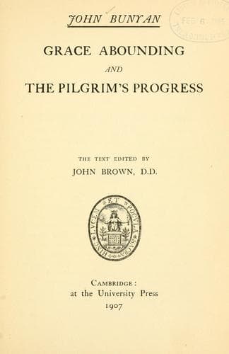 Tapa de Grace abounding and The pilgrim's progress