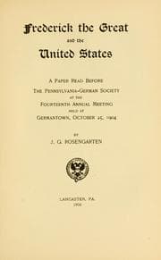 Tapa de Frederick the Great and the United States