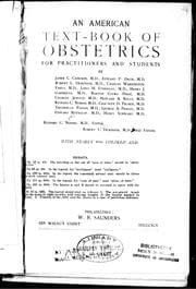 Tapa de An American text-book of obstetrics for practioners and students