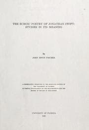 Tapa de The echoic poetry of Jonathan Swift