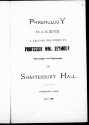 Tapa de Phrenology as a science