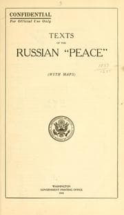Tapa de Texts of the Russian "peace."