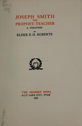 Tapa de Joseph Smith, the prophet-teacher