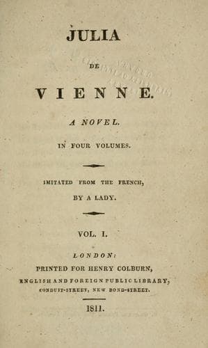 Tapa de Julia de Vienne