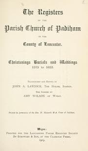 Tapa de The registers of the parish church of Padiham in the County of Lancaster