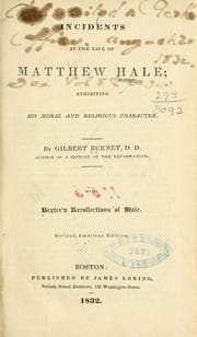 Tapa de Incidents in the life of Matthew Hale