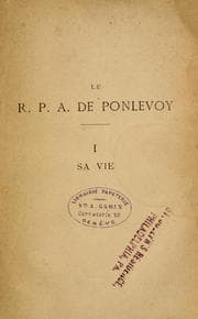 Tapa de Le Révérend Père A. de Ponlevoy de la Compagnie de Jésus