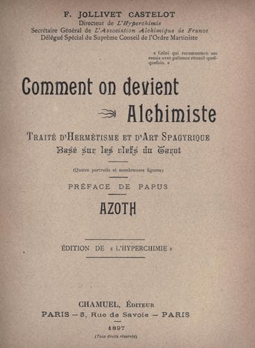 Tapa de Comment on devient alchimiste