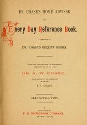 Tapa de Dr. Chase's home advisor and every day reference book