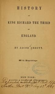 Tapa de History of King Richard the Third of England