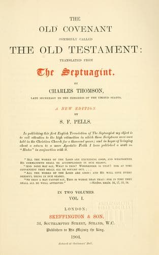 Tapa de The Old Covenant, commonly called the Old Testament