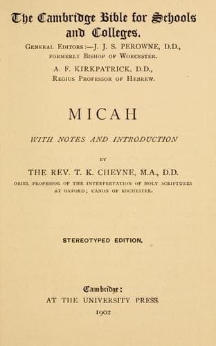 Tapa de Micah