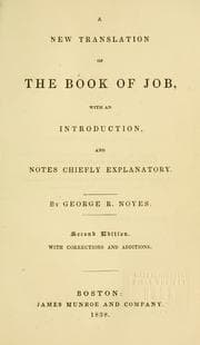 Tapa de A new translation of the Book of Job