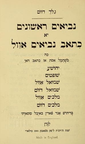Tapa de Neviim Rishonim