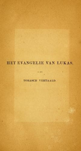 Tapa de Het Evangelie van Lukas