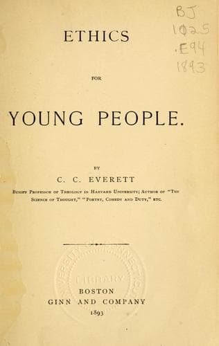 Tapa de Ethics for young people