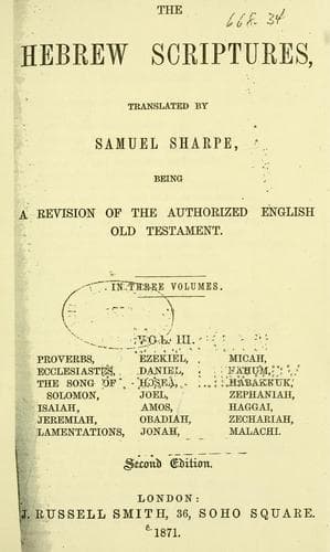 Tapa de The Hebrew scriptures
