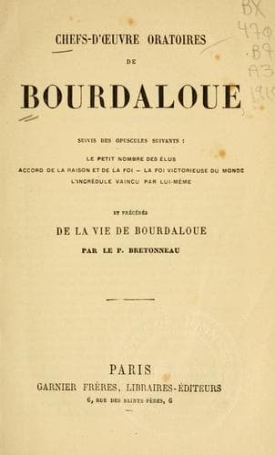 Tapa de Chefs-d'oeuvre oratoires de Bourdaloue